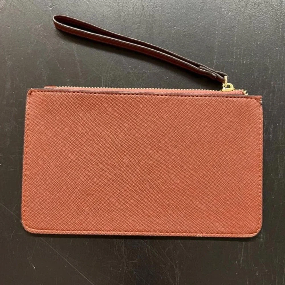 Kate Spade Wristlet Terracotta Saffiano Leather Slim Pouch‎ OS